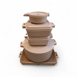 Vintage LittonWare Microwave Cookware. 10 piece set - 5 dishes with lids